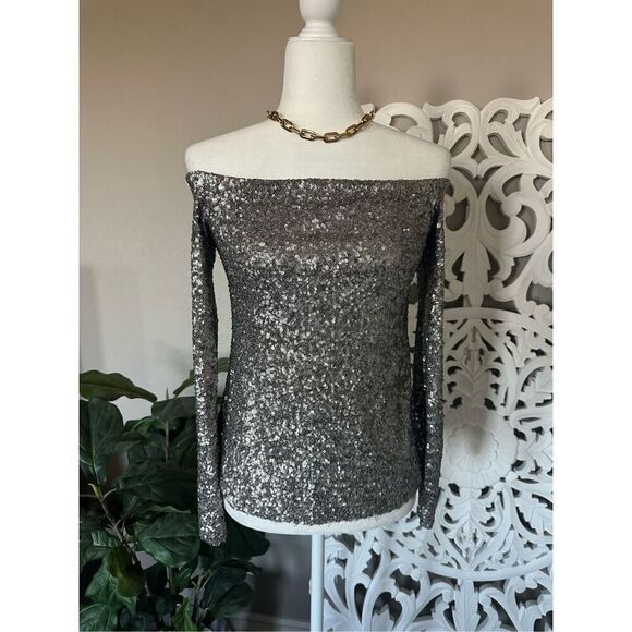 Bailey 44 Off the Shoulder Mini Sequin Top - Picture 2 of 8
